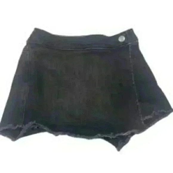 abercrombie kids Other - Abercrombie Kids Girls Black Denim Wrap-Front Skort, Size 7/8